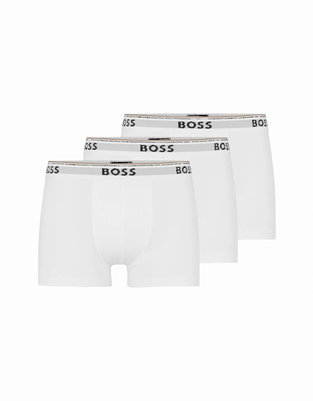3-Pack Power Logo Boxer Trunks, White, 6 of 5