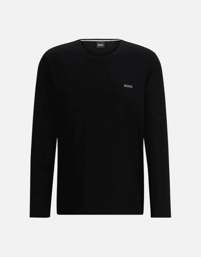 Stretch Cotton Long-Sleeve T-Shirt, Black