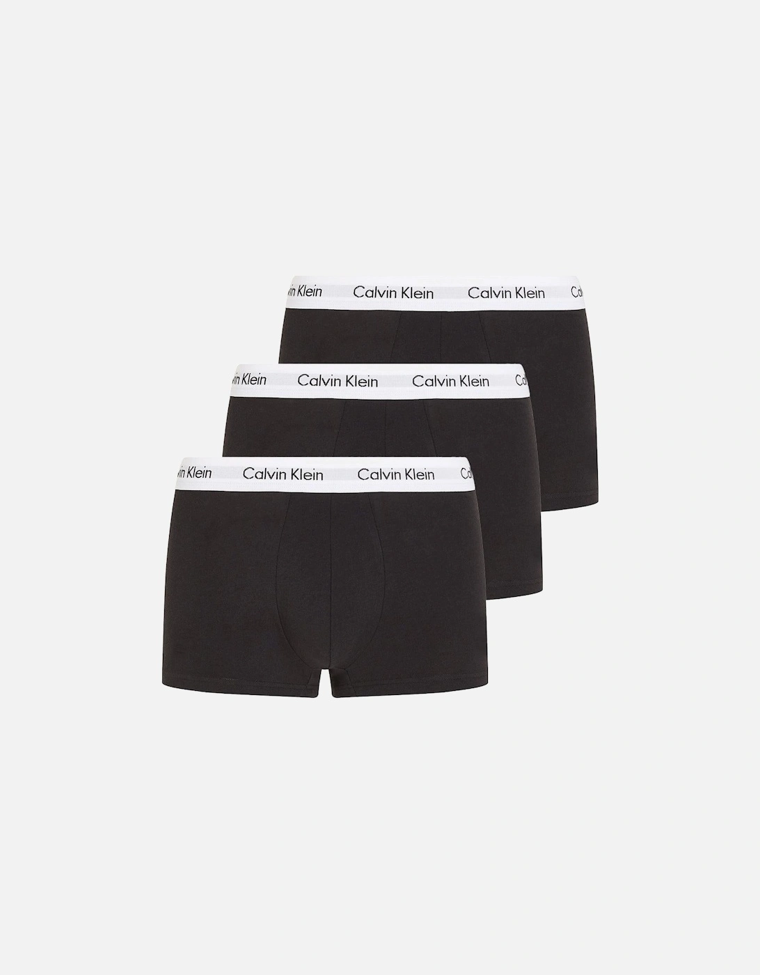 3-Pack Low-Rise Cotton Stretch Boxer Trunks, Black, 8 of 7