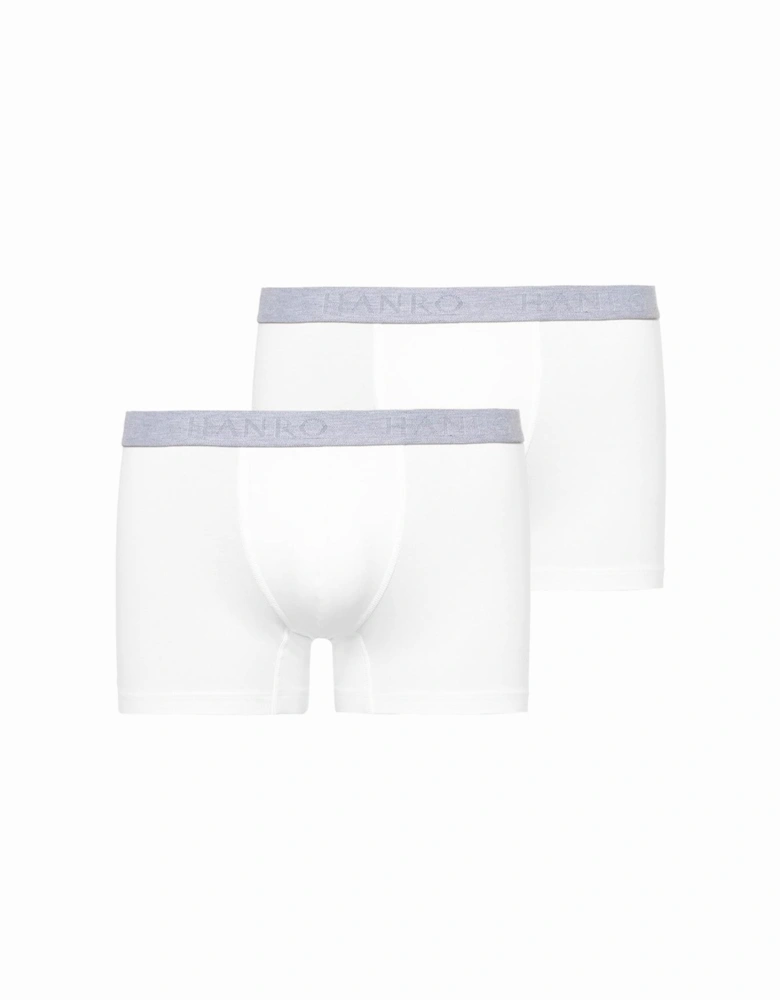 2-Pack Cotton Essentials Boxer Trunks, White