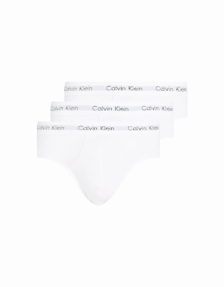 Cotton Stretch 3-Pack Briefs, White