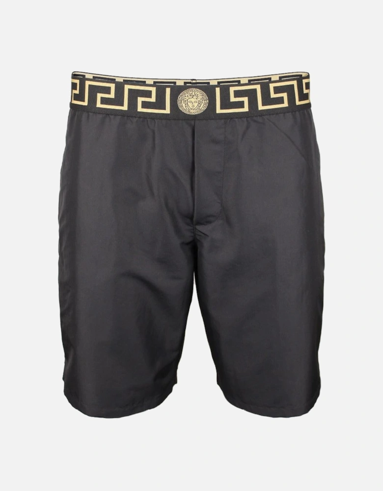 Greca Border Boardshorts, Black