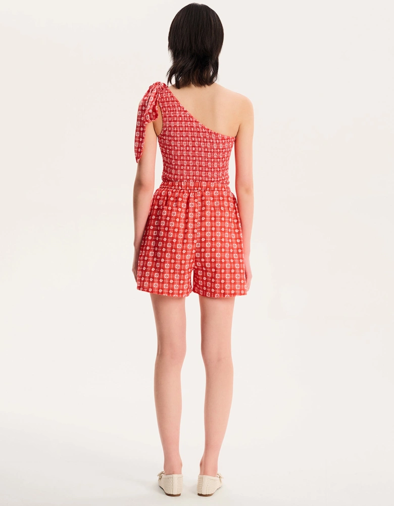 Joshua Gingham Floral Shorts
