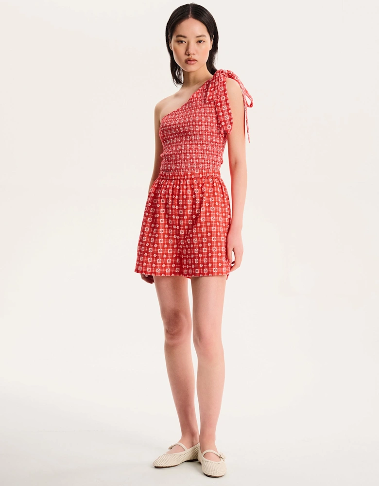 Joshua Gingham Floral Shorts