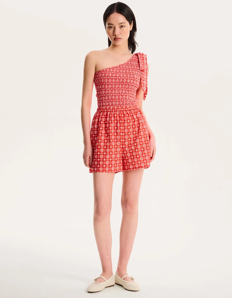 Joshua Gingham Floral Shorts