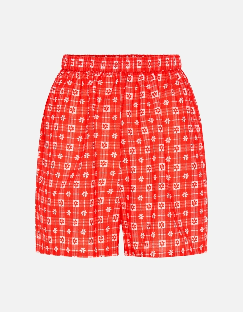 Joshua Gingham Floral Shorts