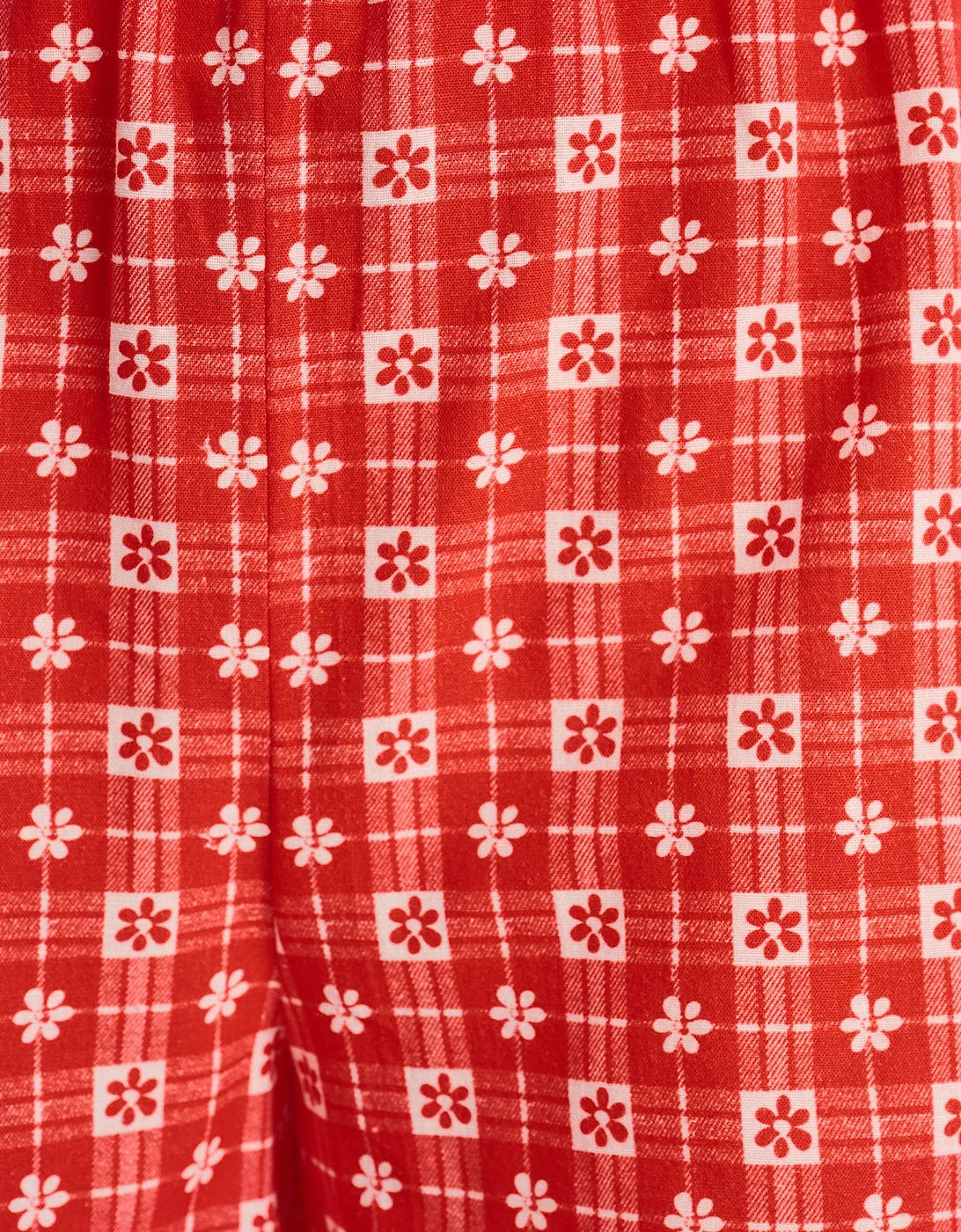Joshua Gingham Floral Shorts
