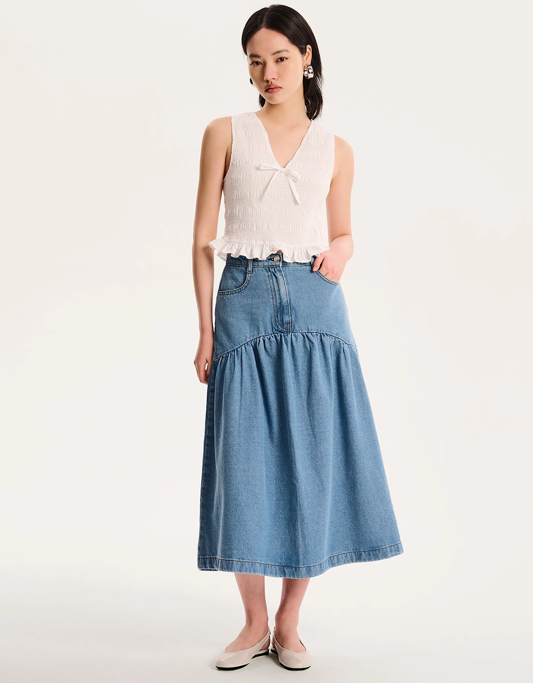 Ellie-May Skirt in Light Wash, 5 of 4