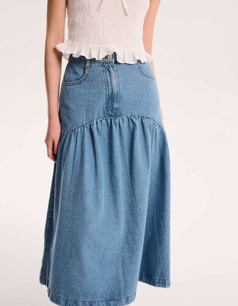 Ellie-May Skirt in Light Wash
