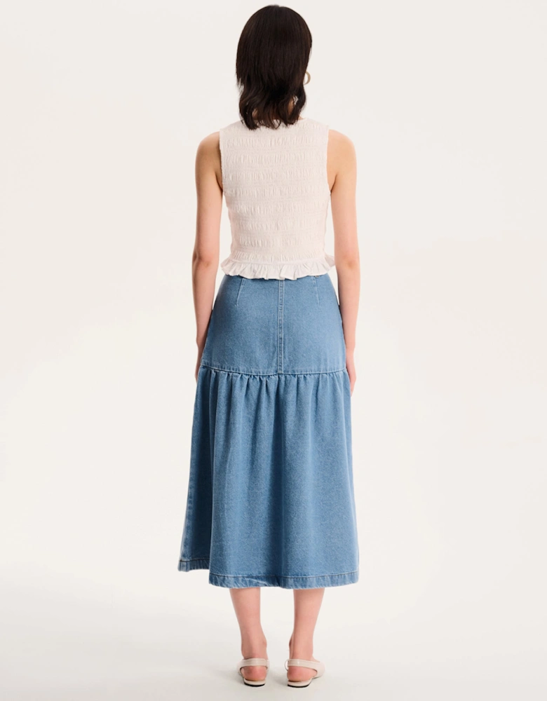 Ellie-May Skirt in Light Wash