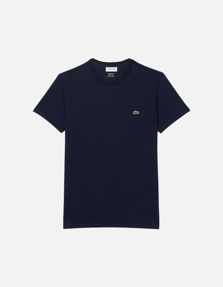 Monochrome Cotton Pima Jersey Crew-NeckT-Shirt, Navy Blue