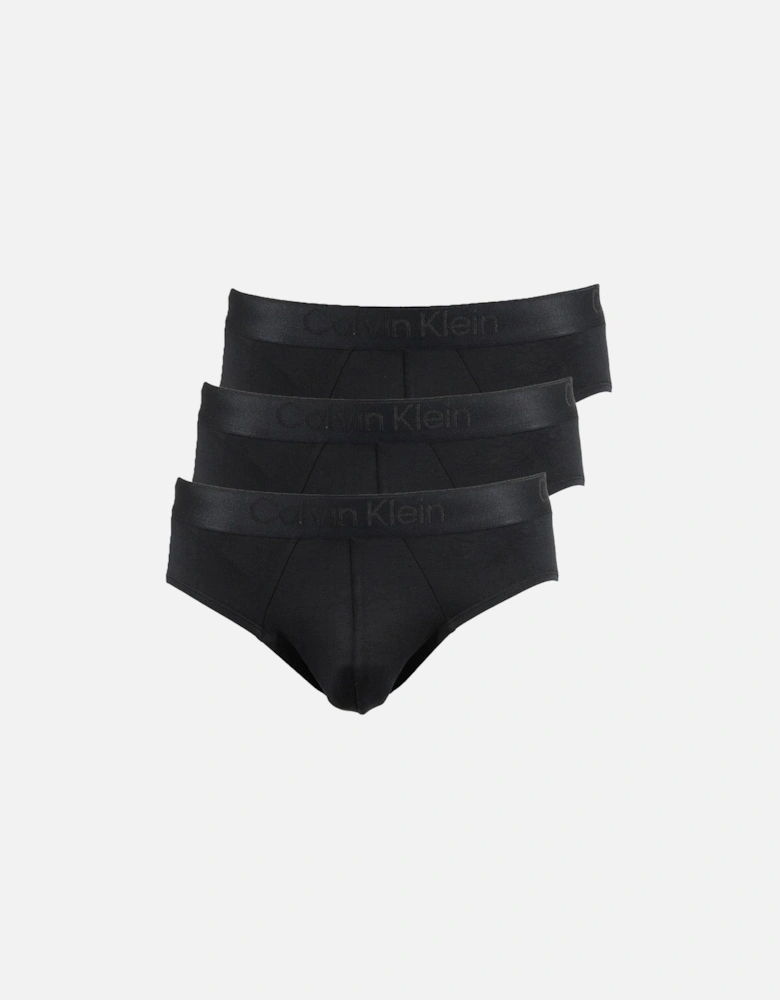 3-Pack CK Black Briefs, Black