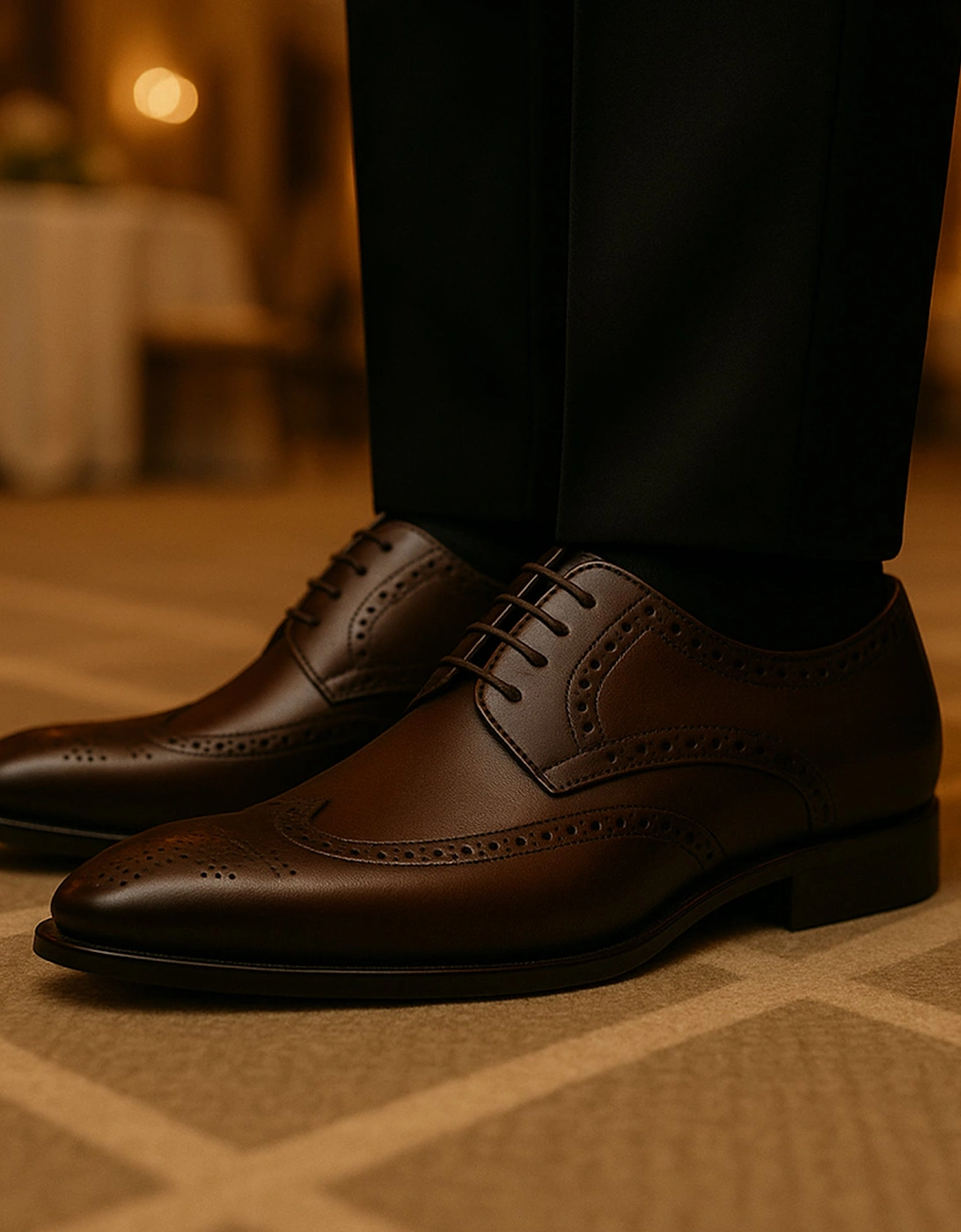 GEORGE Mens Oxford Brogues Brown