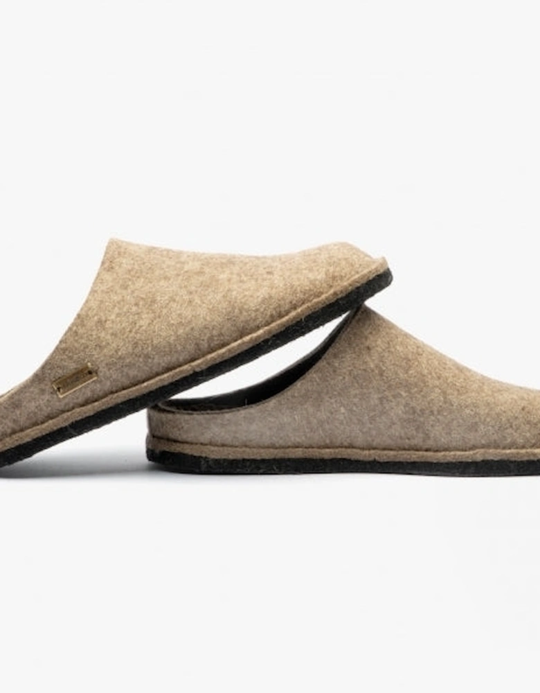 SOFT Womens Wool Slippers Taupe