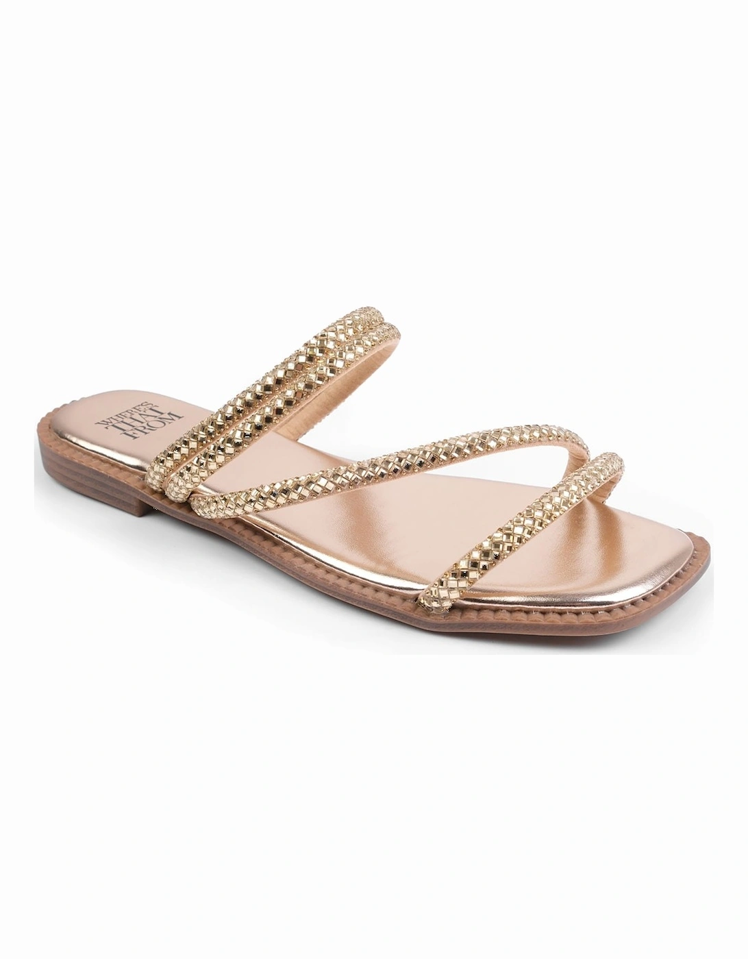 Strappy Flat Sandals with Diamanté Detail, 3 of 2