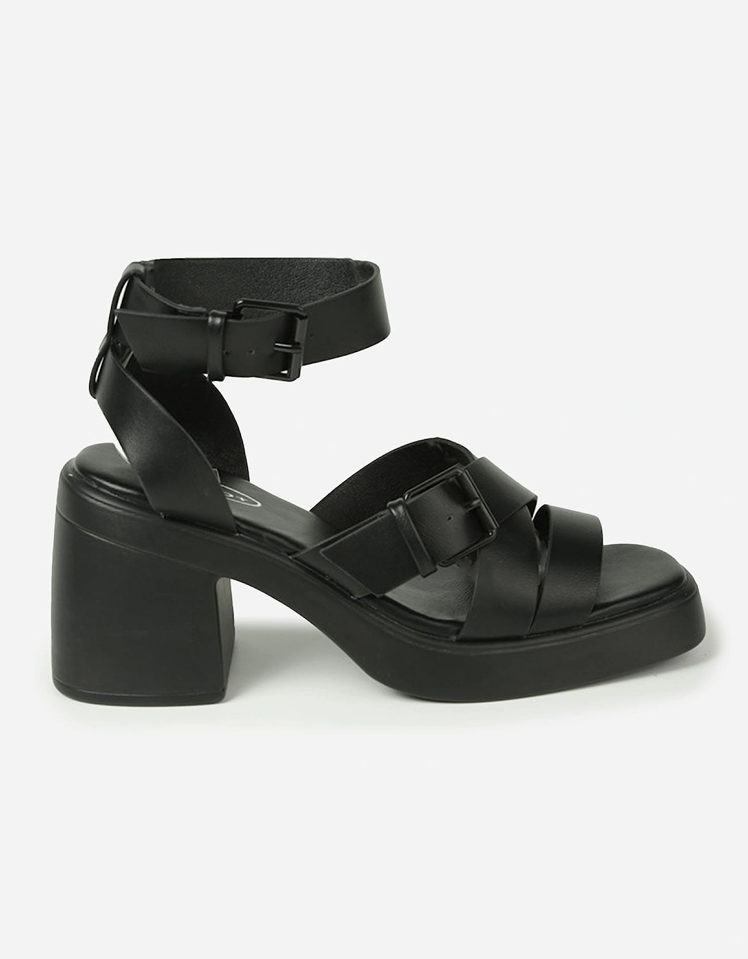 Block Heel Buckle Detailed Sandals, 2 of 1