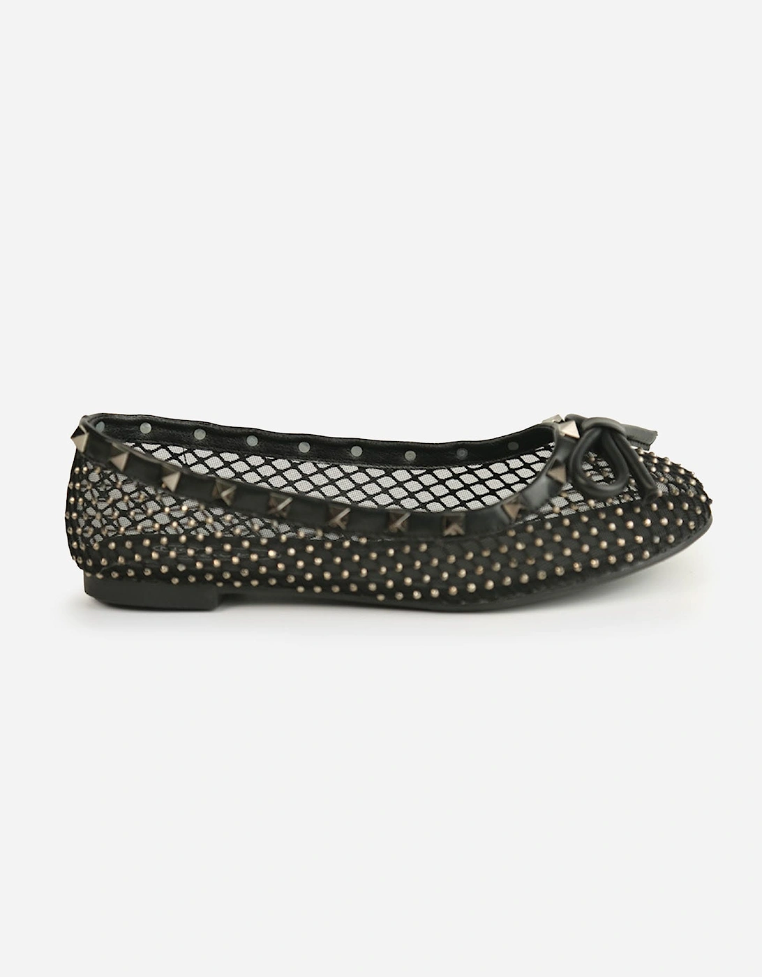 Stud Detail Mesh Slip On Shoes, 2 of 1