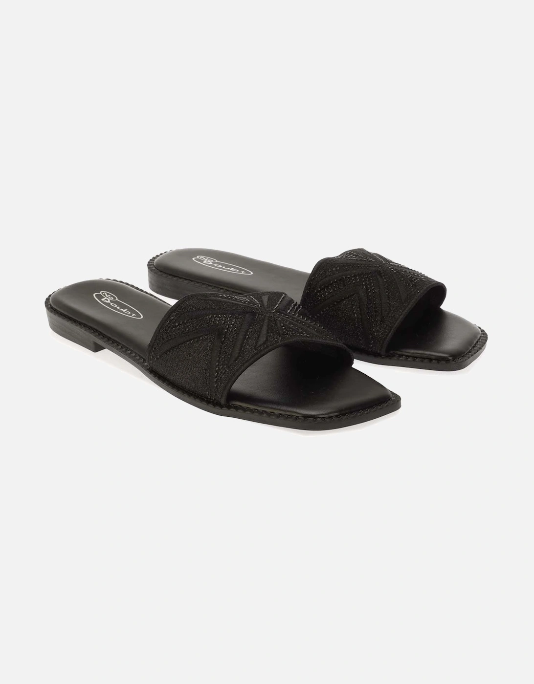 Embellished Strappy Sparkly Flat Sandals, 6 of 5