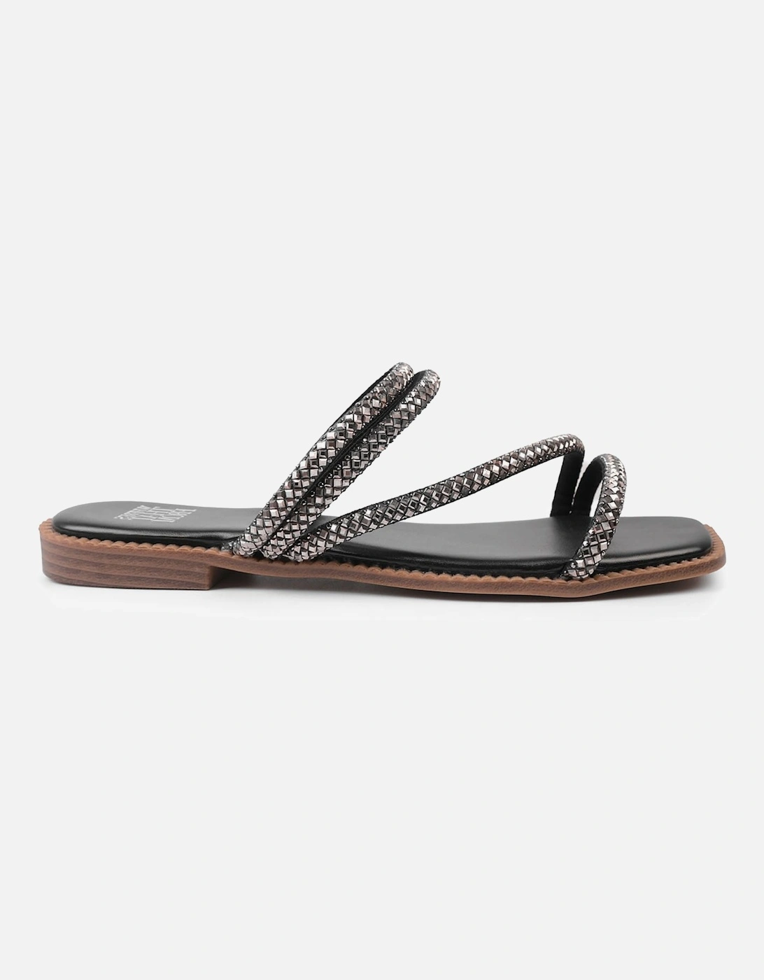 Strappy Flat Sandals with Diamanté Detail, 3 of 2