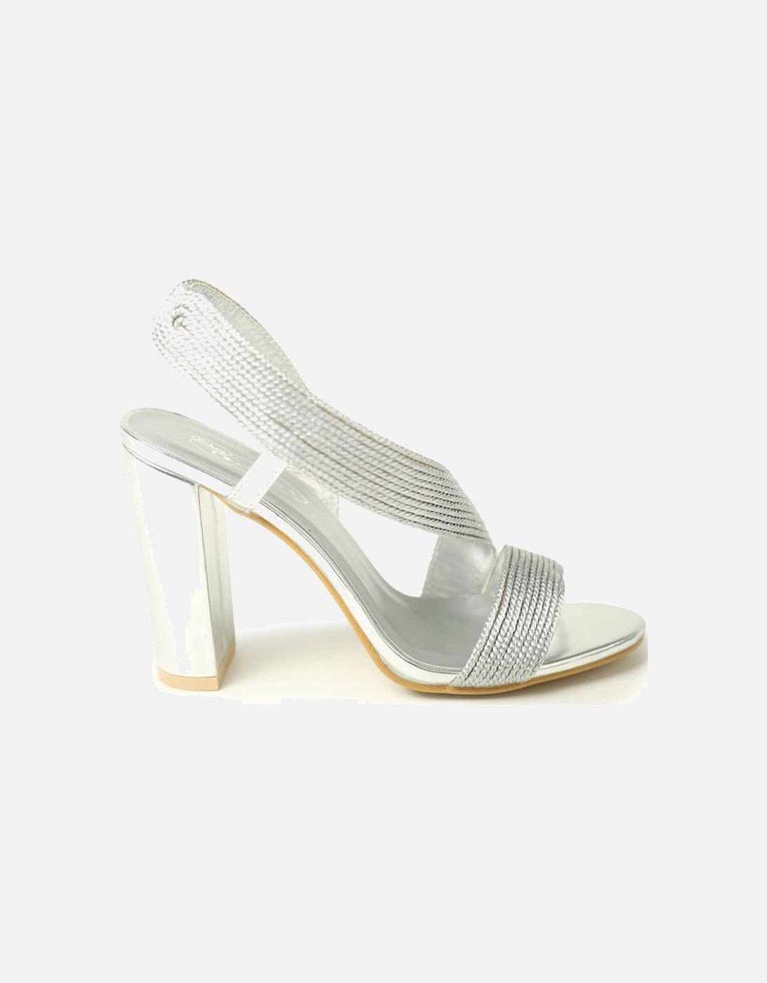 Block Heel Sandals with Crossover Strap, 2 of 1