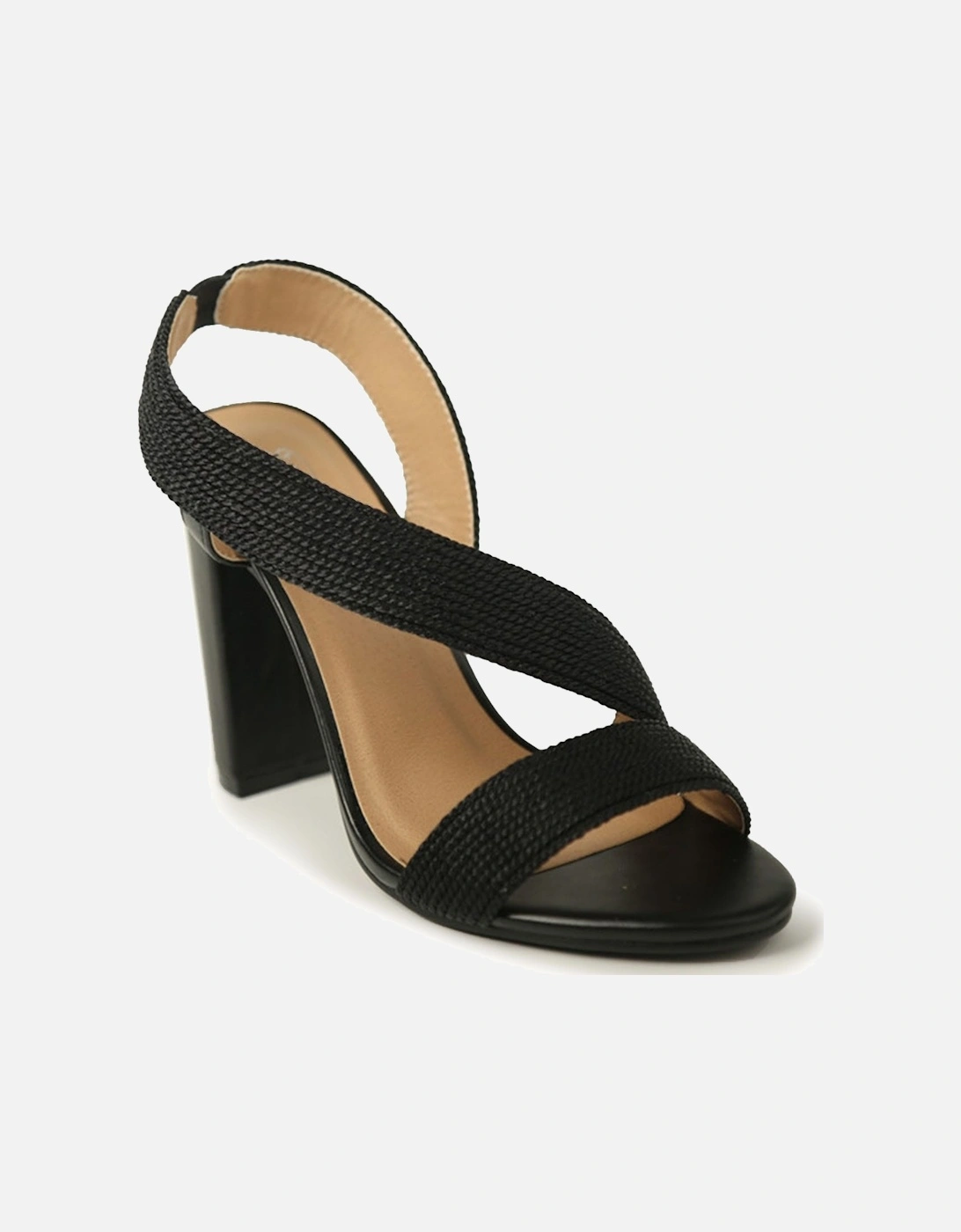 Block Heel Sandals with Crossover Strap, 2 of 1