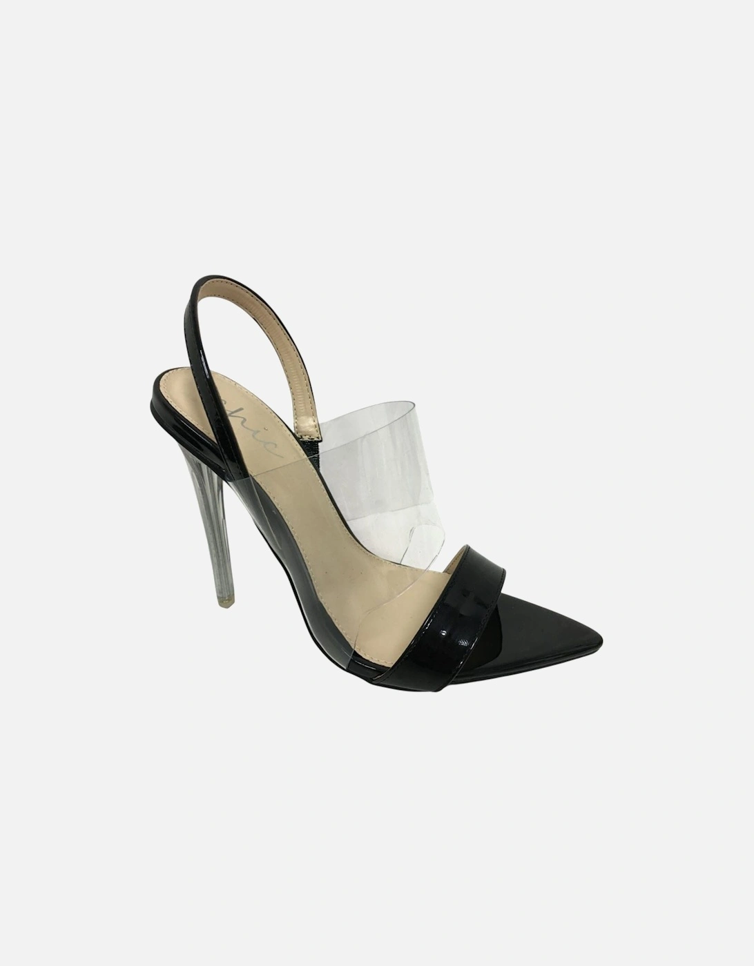 Clear Panel Pointed Sling Back Heels, 2 of 1