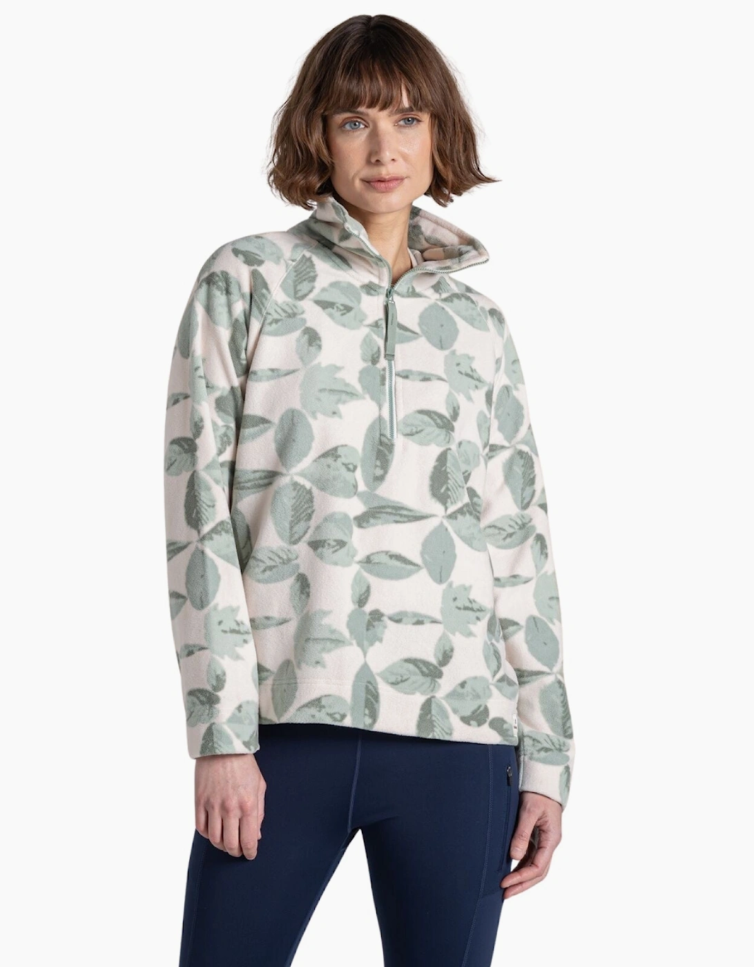 Craghoppers Women's Ied Matcha Print Annjela Quick Dry Half Zip Fleece - Size: 8