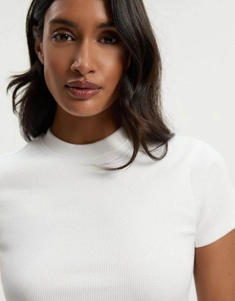 Compact Jersey Ribbed T-Shirt