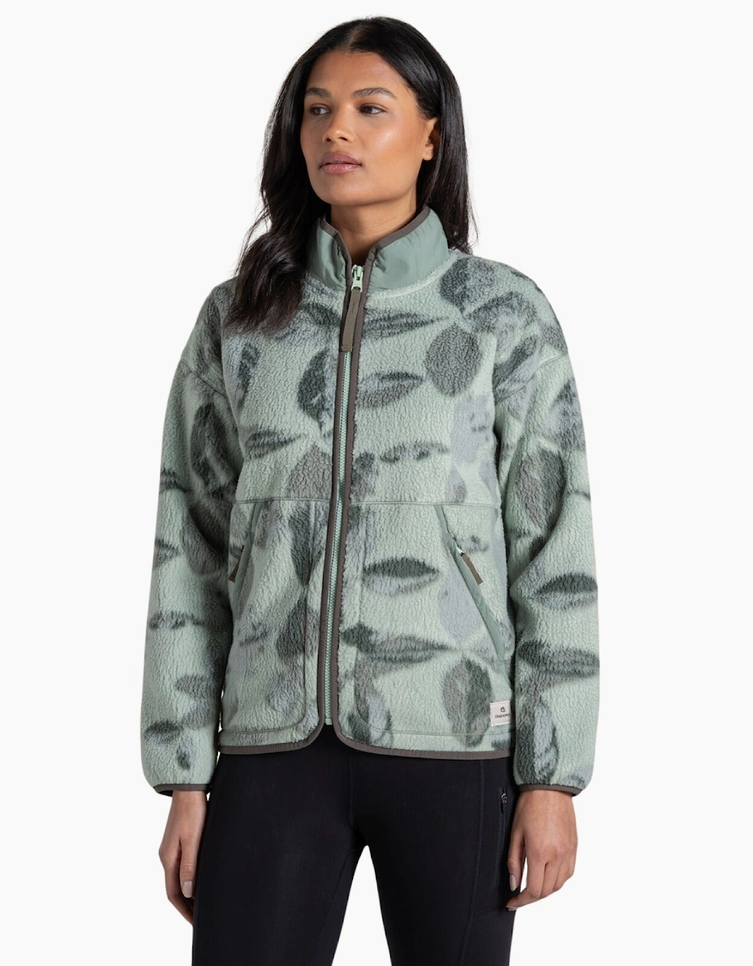 Women's Craghoppers Womens Dante Relaxed Fit Half Zip Fleece - Sage Print - Size: 10
