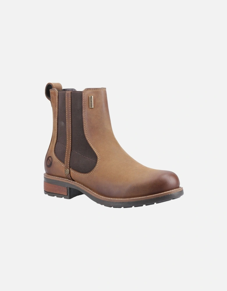 Notgrove Leather Women's Brown Flat Chelsea Boots