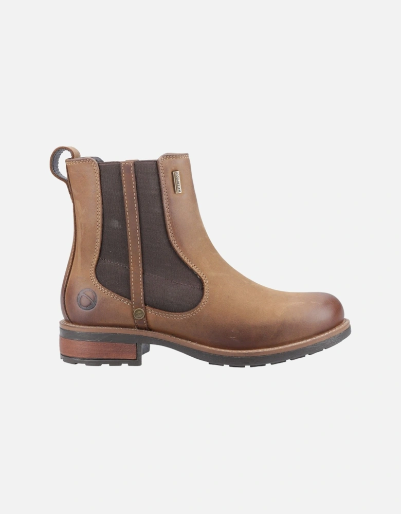 Notgrove Leather Women's Brown Flat Chelsea Boots