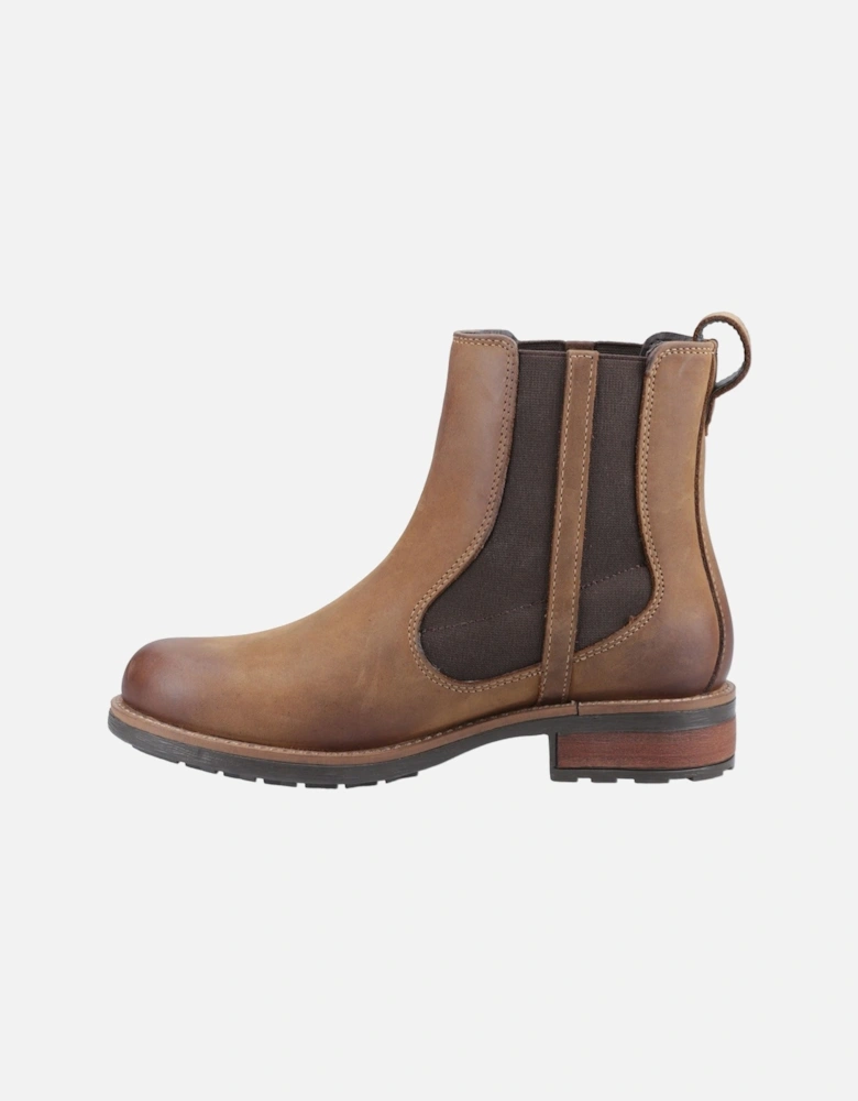 Notgrove Leather Women's Brown Flat Chelsea Boots