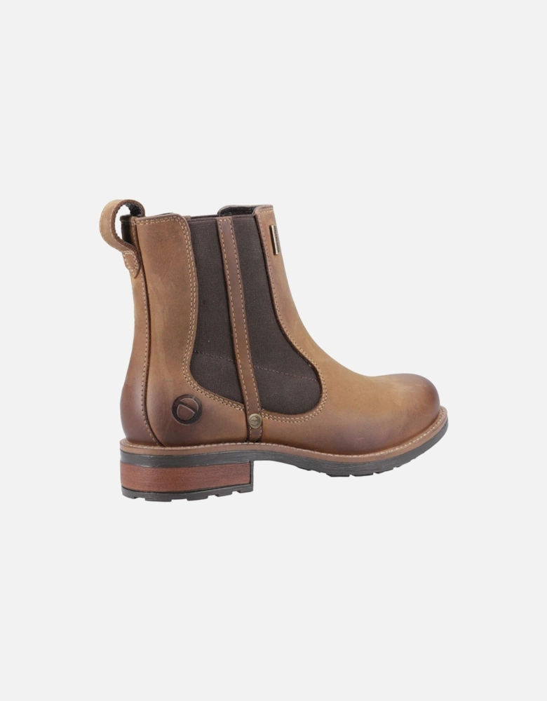 Notgrove Leather Women's Brown Flat Chelsea Boots