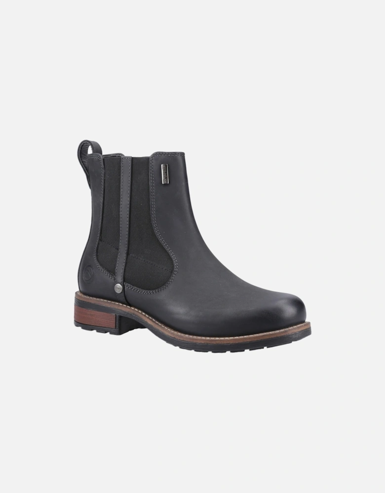 Notgrove Leather Women's Black Flat Chelsea Boots