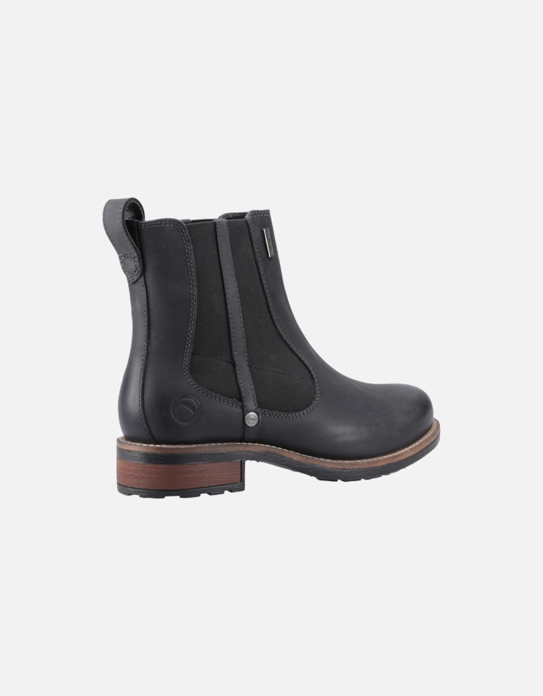 Notgrove Leather Women's Black Flat Chelsea Boots