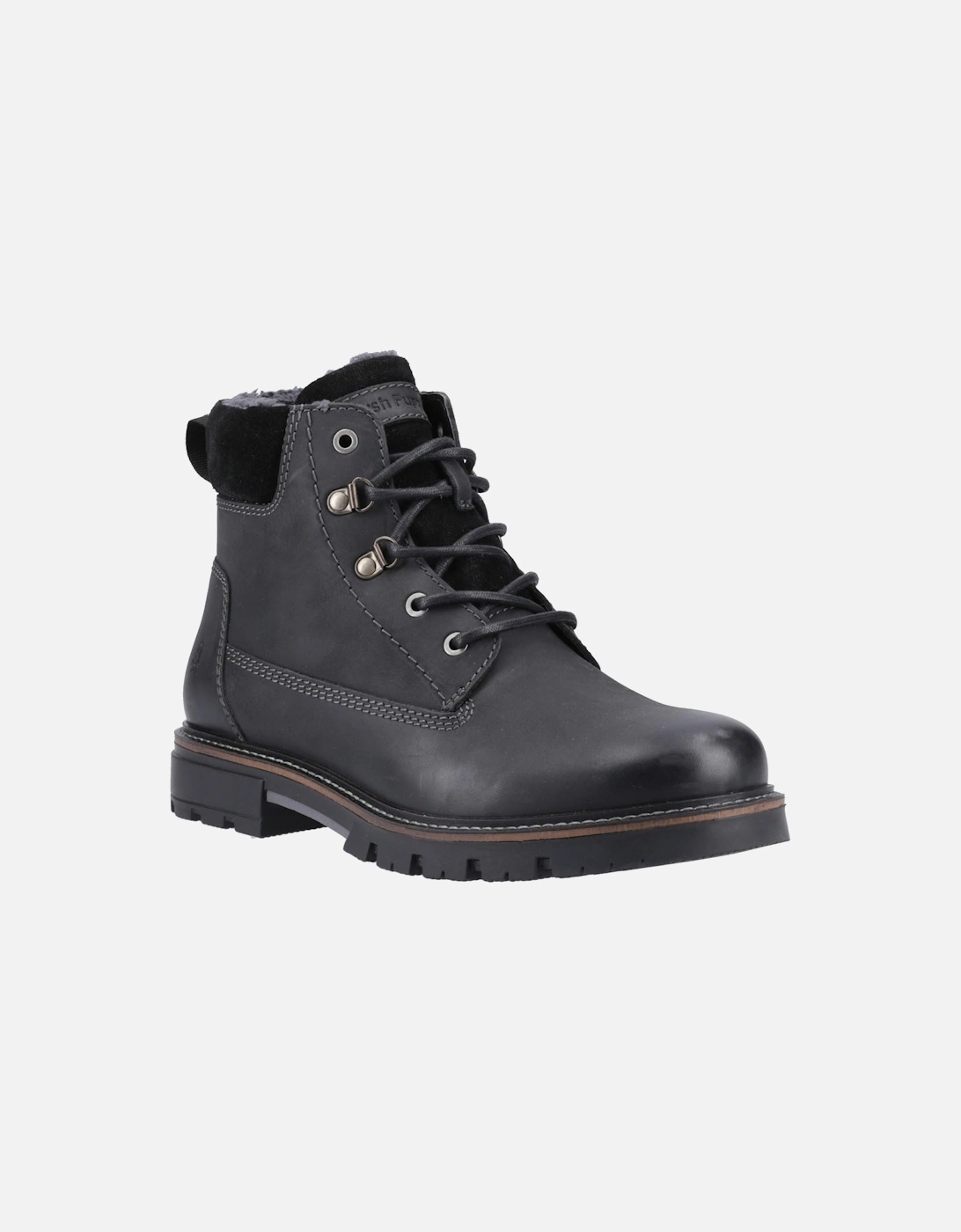 Pier Leather Men's Black Ankle Boots, 6 of 5