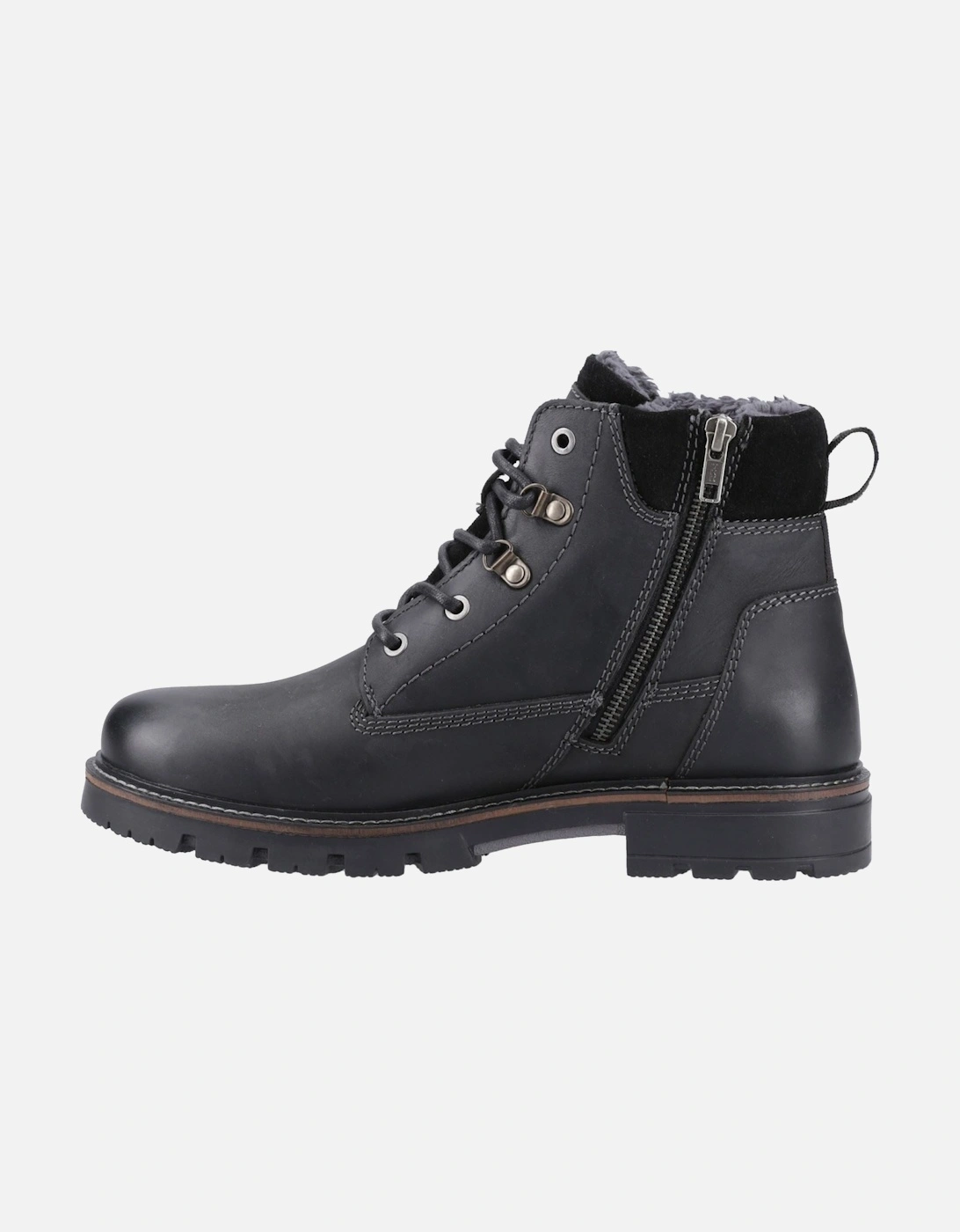 Pier Leather Men's Black Ankle Boots