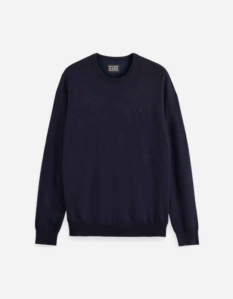 Viscose Pullover Crew Neck Night Blue