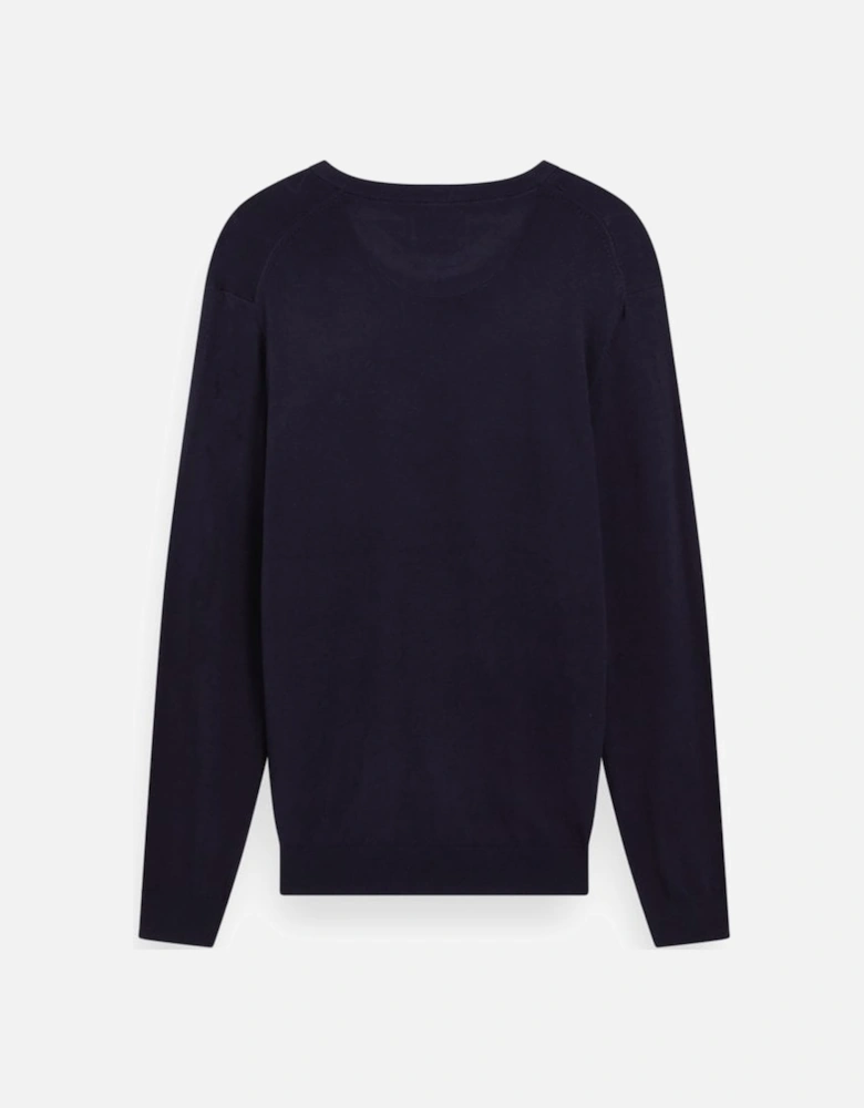 Viscose Pullover Crew Neck Night Blue