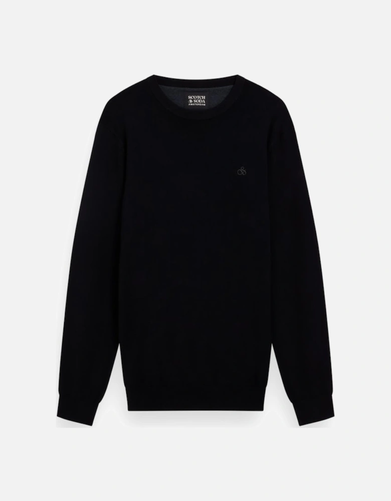 Viscose Pullover Crew Neck Black