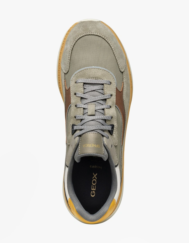 U SPHERICA ACTIF X1 Mens Trainers Sage/Brown