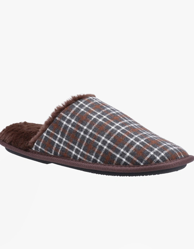 Fleet & Foster RHYS Mens Mule Slippers Brown