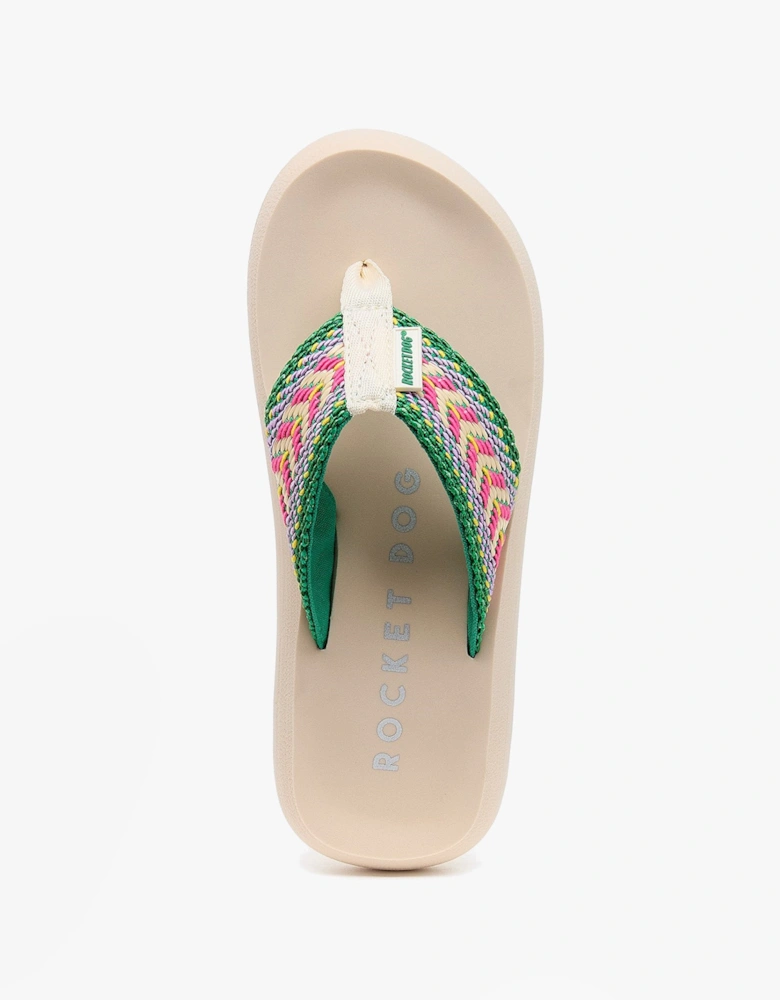 SPOTLIGHT MADISON Womens Sandals Green/Multi