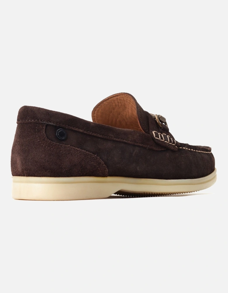 London SNAPPER Mens Loafers Brown