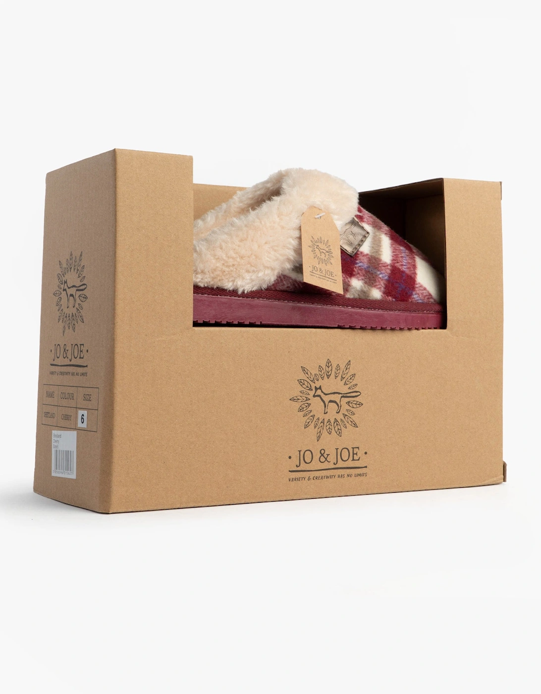 Jo & Joe SHETLAND Womens Mule Slippers Cherry, 8 of 7