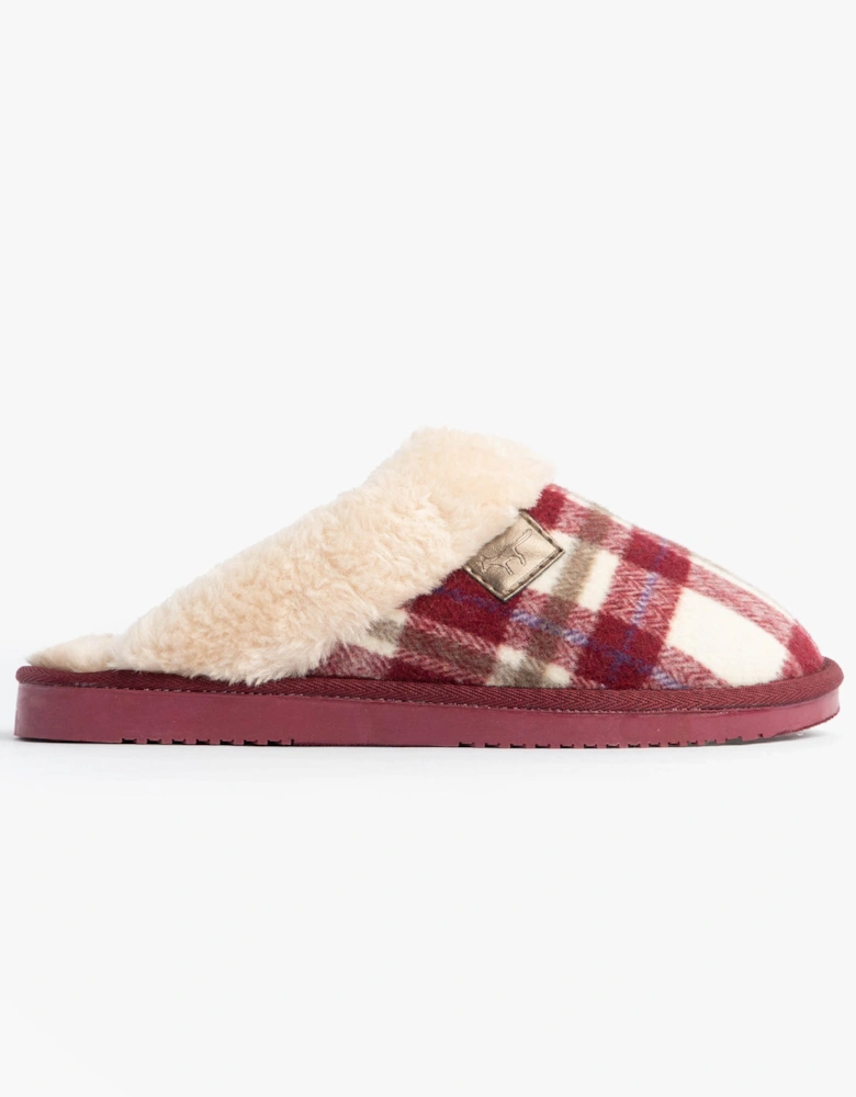 Jo & Joe SHETLAND Womens Mule Slippers Cherry