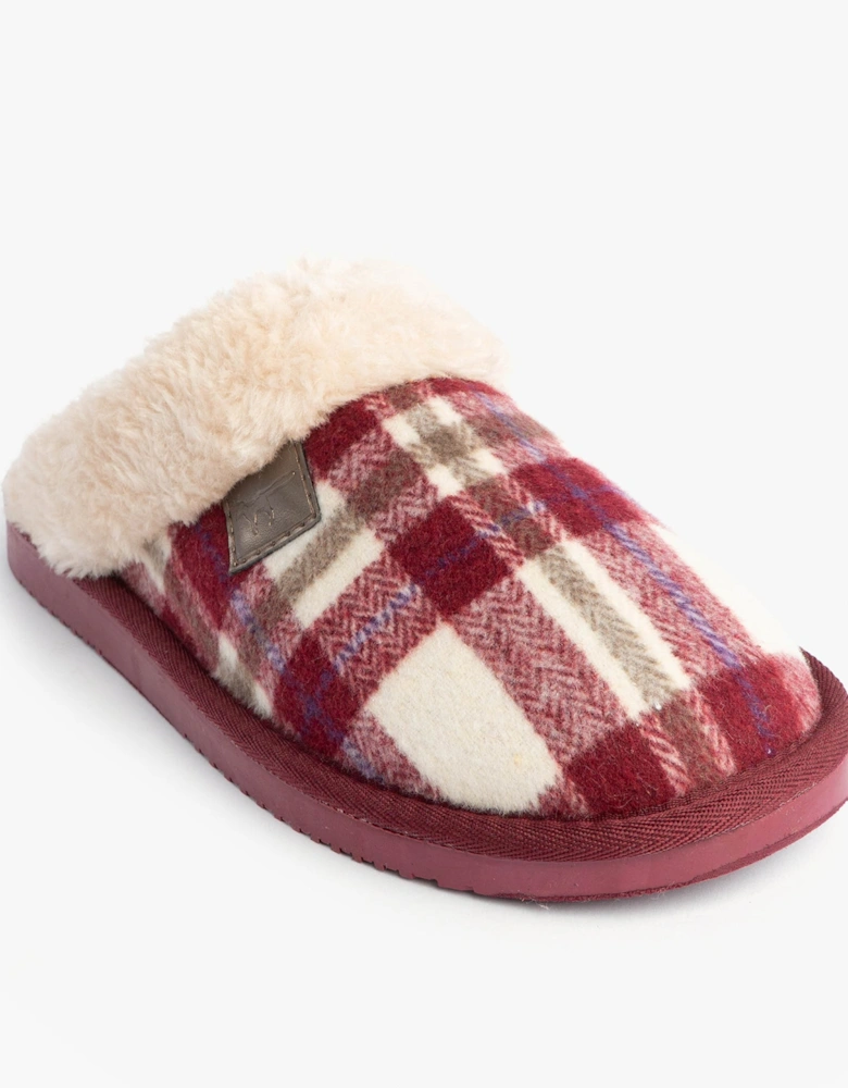 Jo & Joe SHETLAND Womens Mule Slippers Cherry