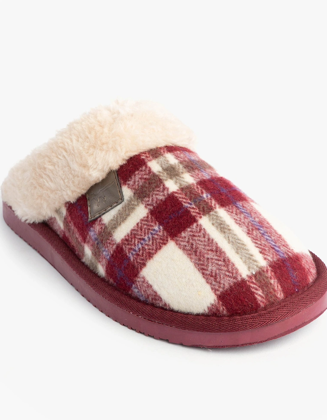 Jo & Joe SHETLAND Womens Mule Slippers Cherry