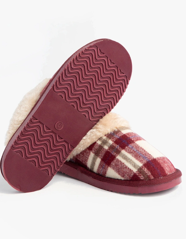 Jo & Joe SHETLAND Womens Mule Slippers Cherry
