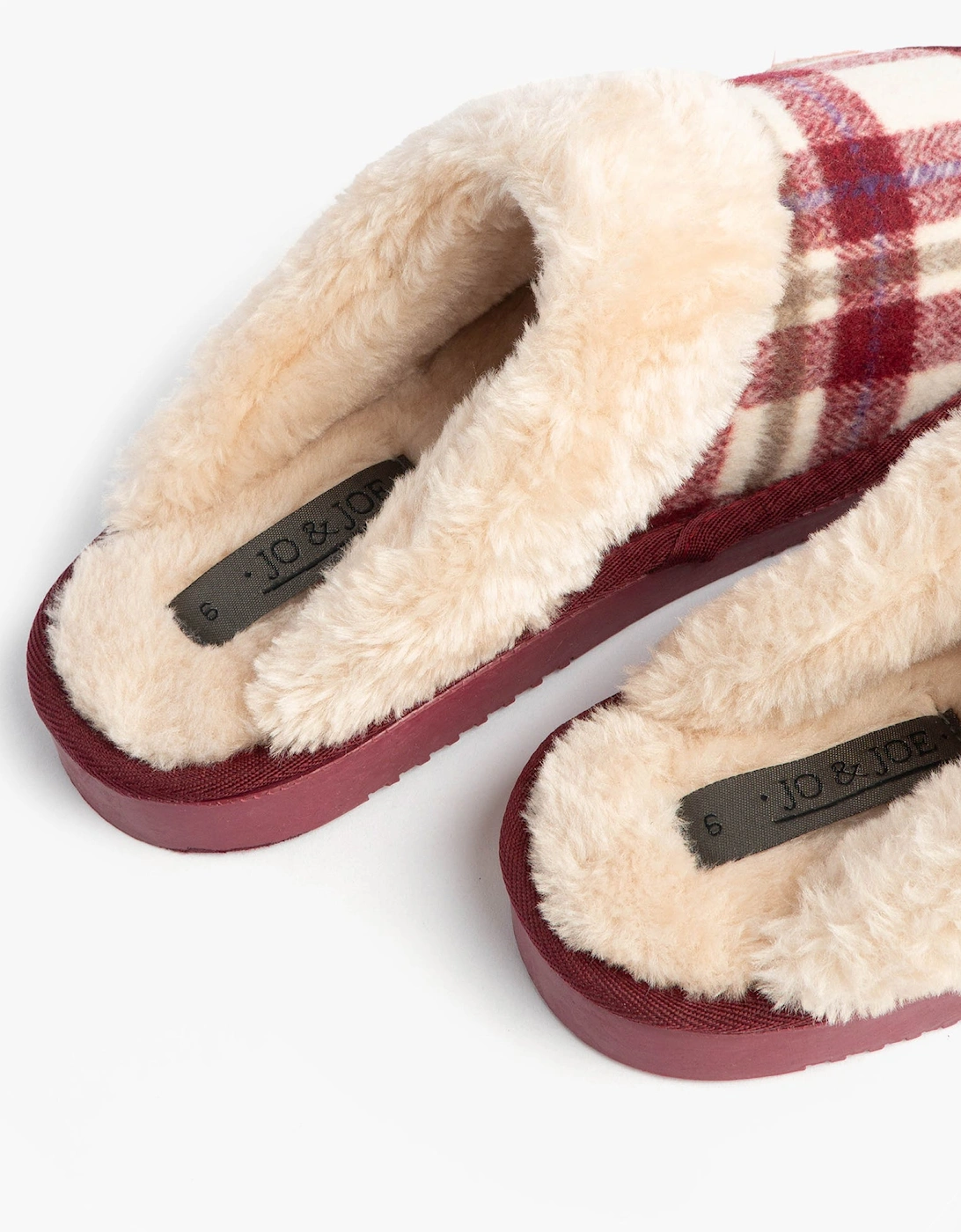 Jo & Joe SHETLAND Womens Mule Slippers Cherry